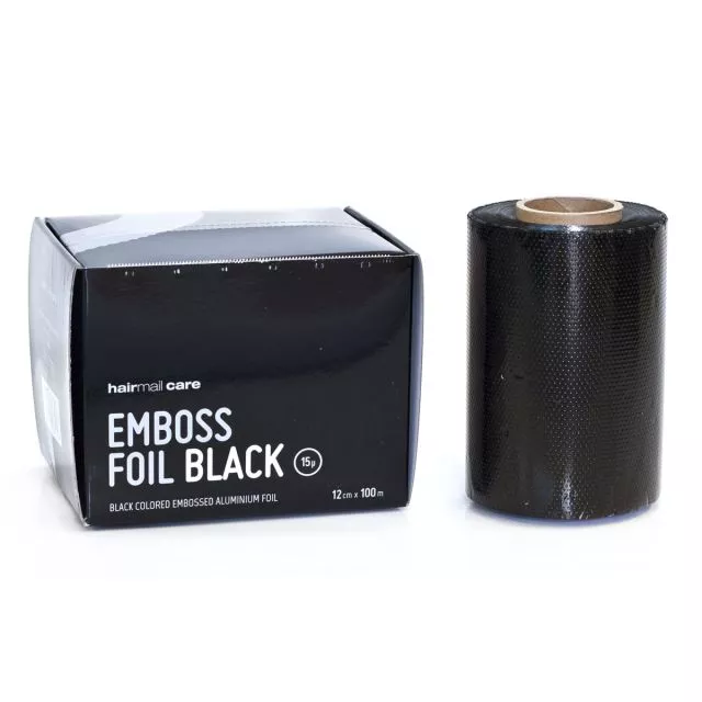 Embossed Aluminium Foil Black 100m