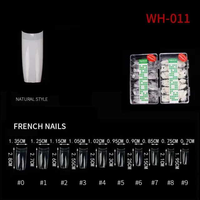 Nail Tip French WH11 Natural 500 pcs