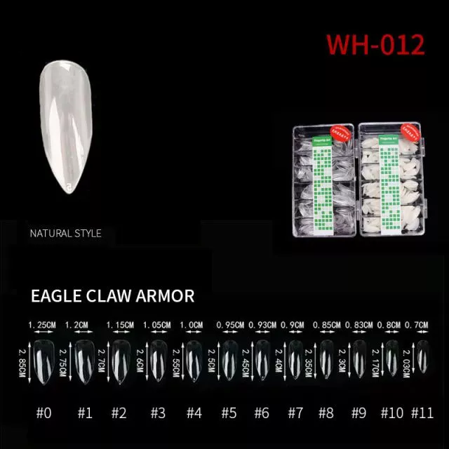 Nail Tip Eagle WH12 Natural 500 pcs