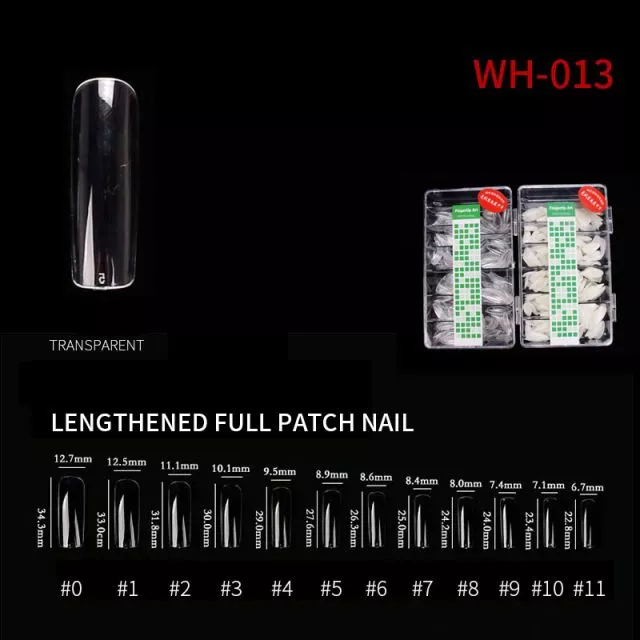 Nail Tip Full Patch WH13 Clear 500 pcs