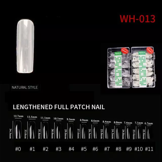 Nail Tip Full Patch WH13 Natural 500 pcs
