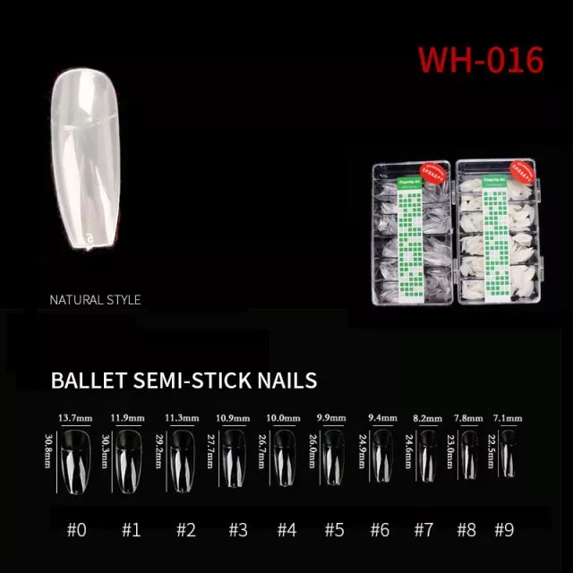 Nail Tip Ballet WH16 Natural 500 pcs