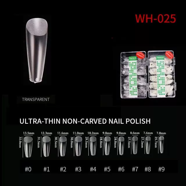 Nail Tip Ultra Thin WH25 Clear 500 pcs