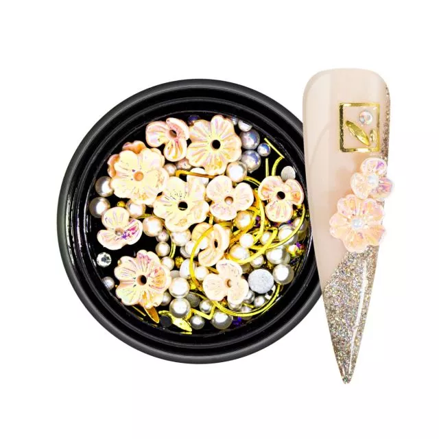3D Pearls Flower Mix Rose