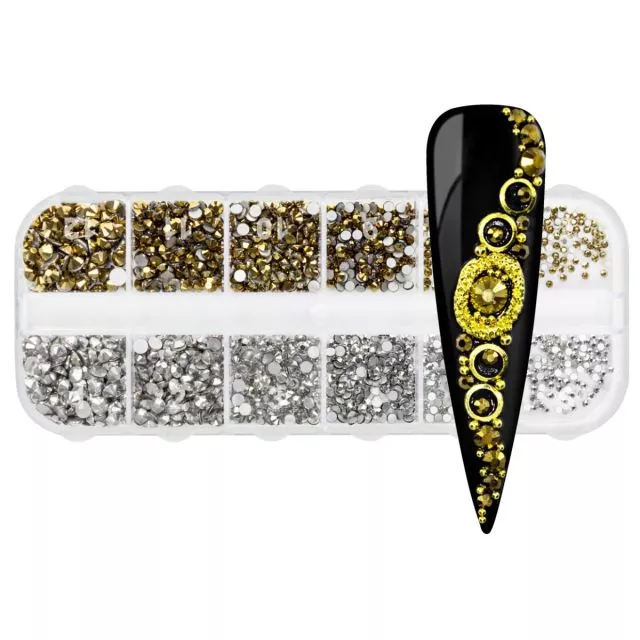 Rhinestones Gold and Silver
