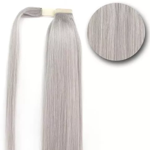 Premium Clip-In Ponytail 90g / 40cm / Silver Ash