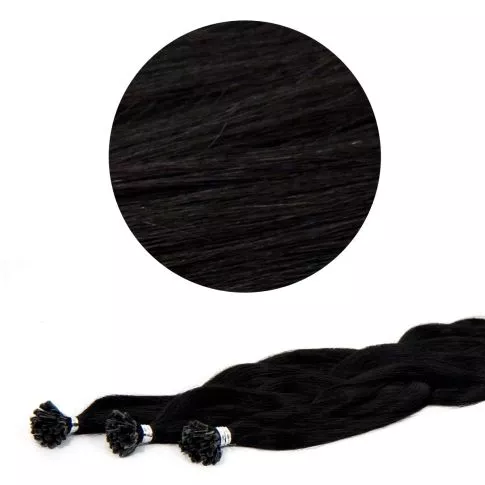 Nail Tip Hair Extension L-Wave 40cm 25kpl 1#