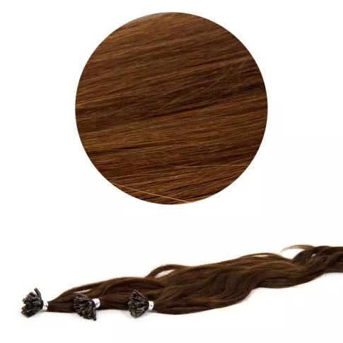 Nail Tip Hair Extension L-Wave 40cm 25kpl 4#