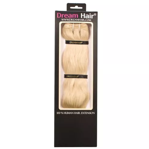 DreamHair Natural Indian Hair Weft Curly Blond 60cm