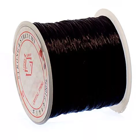 Elastinen Crystal String Lanka Black