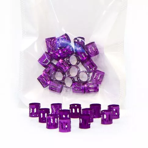 Hair Jewellery Purple 20 pcs