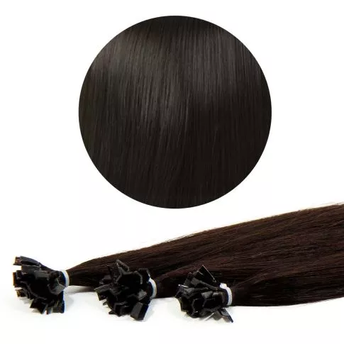 Nail Tip Hair Extension 30cm 25kpl 1B#