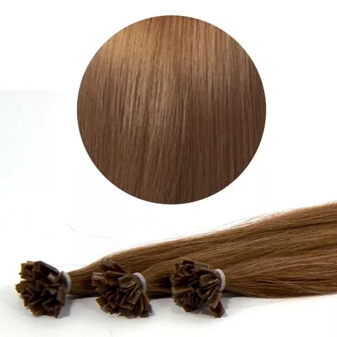 Nail Tip Hair Extension 40cm 25kpl 8#